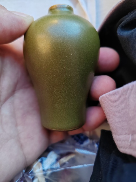 古玩陶瓷茶葉末釉鼻煙壺，梅瓶拍賣，當前價格3999元