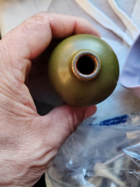 古玩陶瓷茶葉末釉鼻煙壺，梅瓶拍賣，當前價格3999元
