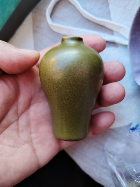 古玩陶瓷茶葉末釉鼻煙壺，梅瓶拍賣，當前價格3999元