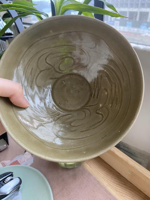 古玩陶瓷同安窯珠光青瓷刻花碗拍賣，當前價格4200元