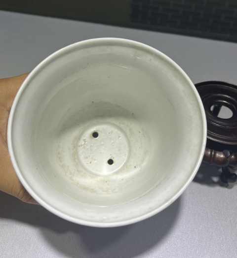 古玩陶瓷青花趕珠龍紋仰鐘形花缸拍賣,當(dāng)前價格10888元