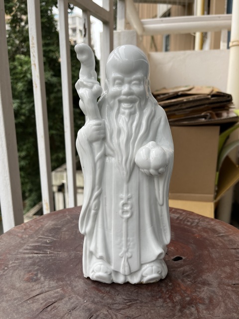 古玩陶瓷德化白瓷壽星造像拍賣,當前價格100元