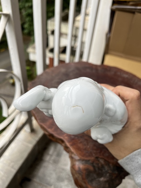 古玩陶瓷德化白瓷壽星造像拍賣,當前價格100元