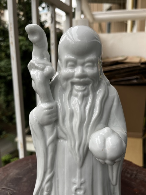 古玩陶瓷德化白瓷壽星造像拍賣,當前價格100元