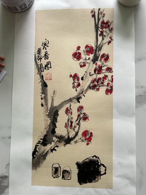 古玩字畫佚名梅花拍賣,當前價格298元