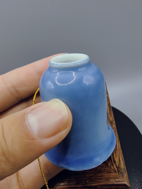 古玩陶瓷【精品】晚清?天青釉文房水盂拍賣，當前價格5800元