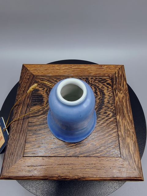 古玩陶瓷【精品】晚清?天青釉文房水盂拍賣，當前價格5800元