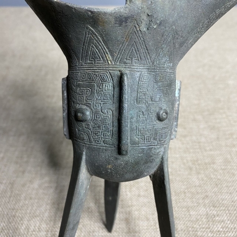 古玩銅器爵杯拍賣,當前價格12000元