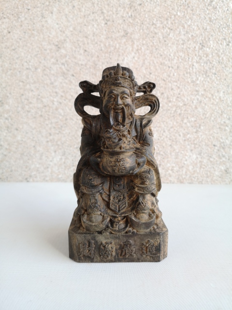 古玩雜項沉香財神拍賣，當前價格1200元