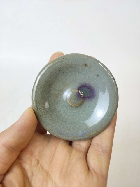 古玩陶瓷五大名窯鈞窯天藍(lán)釉掛紅斑蓋件【實(shí)物保真】拍賣,當(dāng)前價(jià)格1980元