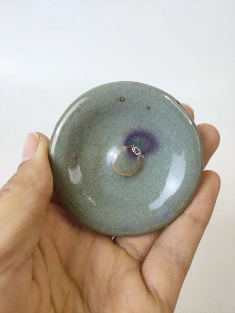 古玩陶瓷五大名窯鈞窯天藍(lán)釉掛紅斑蓋件【實(shí)物保真】拍賣,當(dāng)前價(jià)格1980元