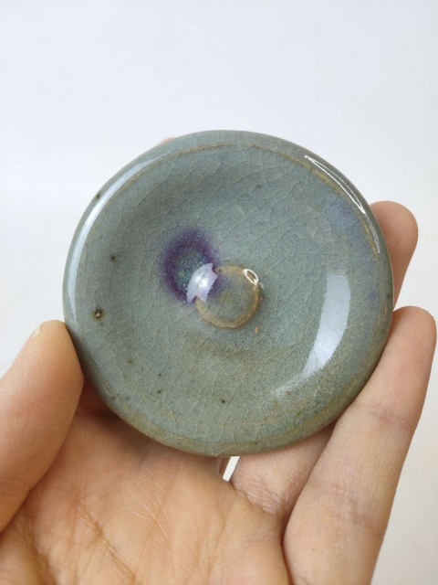 古玩陶瓷五大名窯鈞窯天藍(lán)釉掛紅斑蓋件【實(shí)物保真】拍賣,當(dāng)前價(jià)格1980元