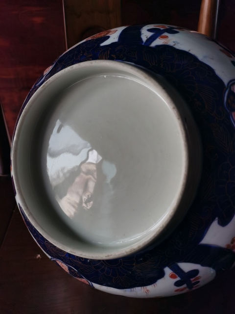 古玩陶瓷【精美大碗】晚清青花加彩喜上眉梢大碗拍賣,當前價格1724元