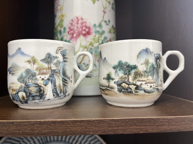 古玩陶瓷山水紋執杯拍賣,當前價格4500元