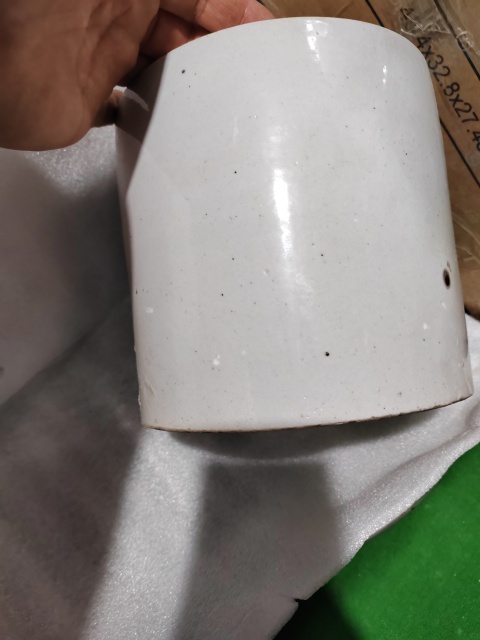 古玩陶瓷晚清單色白釉大筆海拍賣,當前價格2866元
