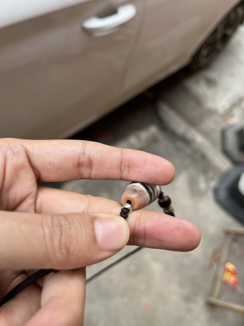 古玩雜項七線黑白天珠拍賣，當前價格788元