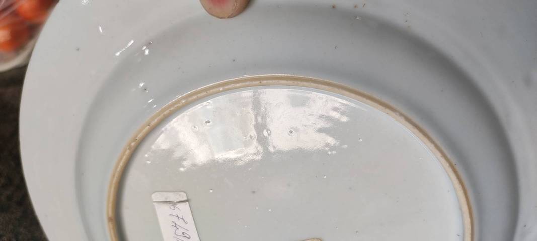 古玩陶瓷粉彩折枝花卉紋折沿盤拍賣，當(dāng)前價(jià)格4000元