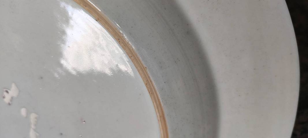 古玩陶瓷粉彩折枝花卉紋折沿盤拍賣，當(dāng)前價(jià)格2000元