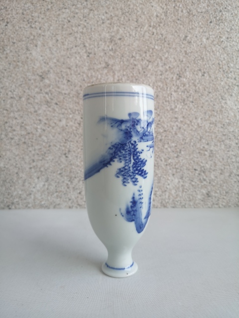 古玩陶瓷山水紋青花瓶拍賣,當前價格450元