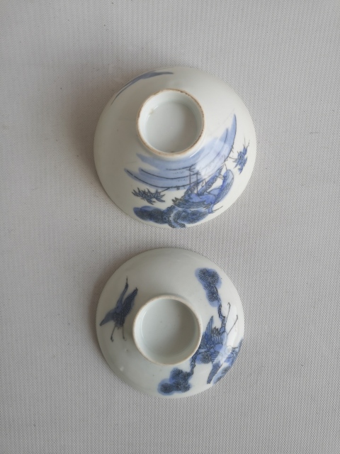 古玩陶瓷松鶴紋蓋碗拍賣，當(dāng)前價格450元