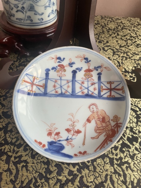 古玩陶瓷青花礬紅西洋人物盤拍賣,當(dāng)前價(jià)格5000元