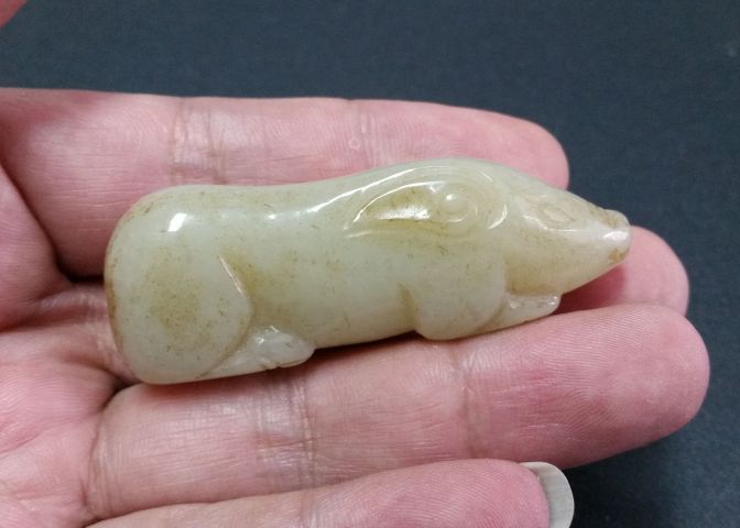 古玩玉器和田玉豬把件拍賣，當前價格480元