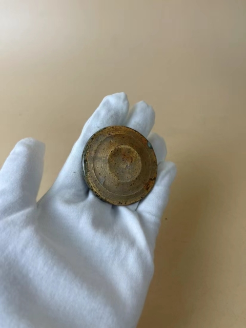 古玩陶瓷五大名窯宋元鈞窯天藍釉紫斑蓋件拍賣,當前價格998元