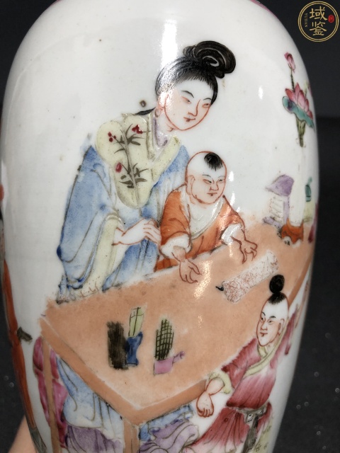 古玩陶瓷粉彩四妃十六子圖大瓶拍賣，當(dāng)前價(jià)格5200元