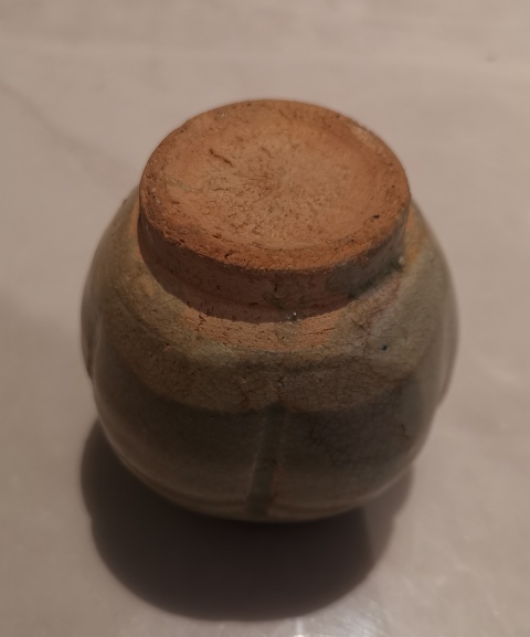古玩陶瓷青釉瓜棱小罐拍賣,當前價格800元