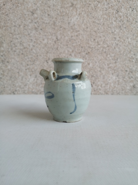 古玩陶瓷青花花卉紋四系水注拍賣，當(dāng)前價格680元