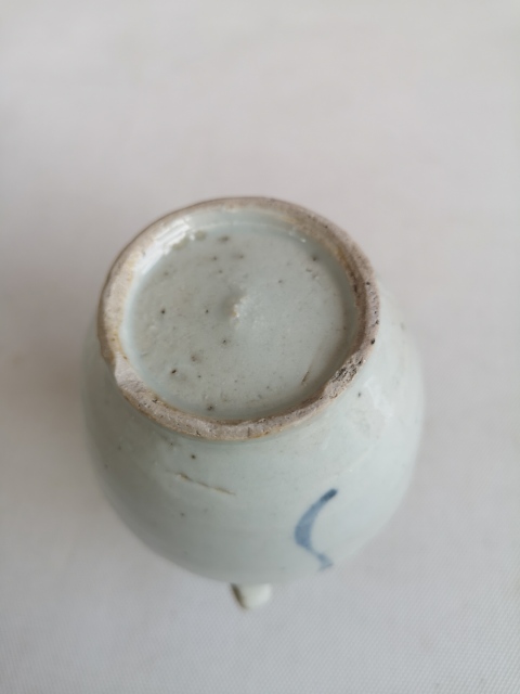 古玩陶瓷青花花卉紋四系水注拍賣，當(dāng)前價格680元