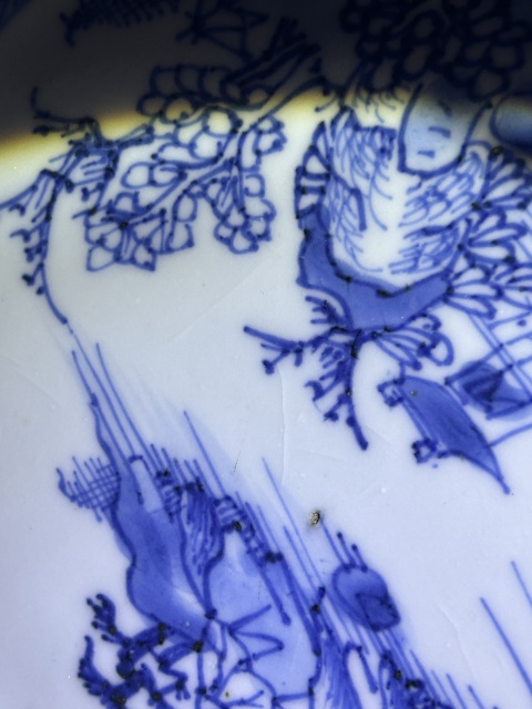 古玩陶瓷青花山水人物紋折沿盤拍賣,當前價格1188元