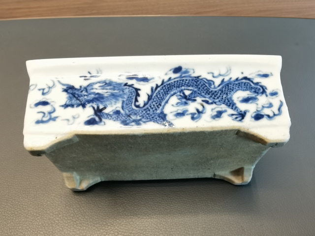 古玩陶瓷超細路青花云龍紋四方洗拍賣,當前價格3100元