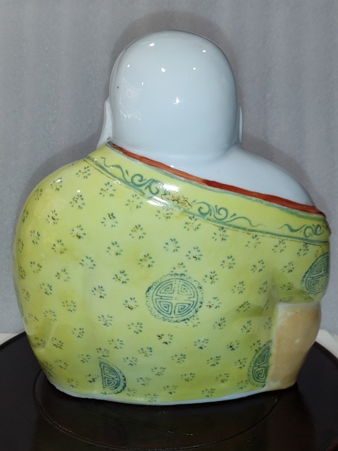 古玩陶瓷粉彩彌勒佛塑像拍賣,當前價格1288元