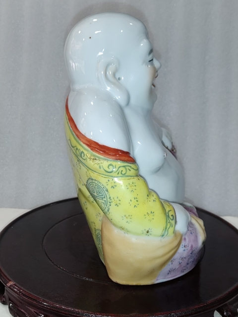 古玩陶瓷粉彩彌勒佛塑像拍賣,當前價格1288元
