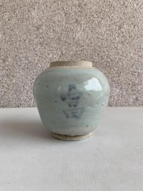古玩陶瓷青花長命富貴蓋罐拍賣，當前價格680元