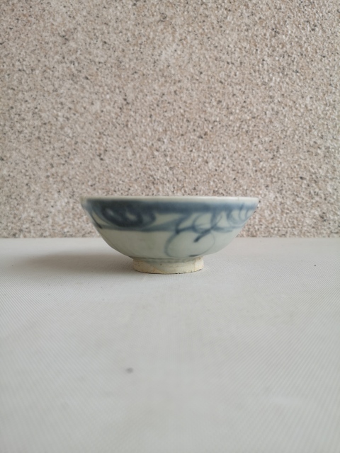 古玩陶瓷青花云氣紋茶碗拍賣，當前價格398元
