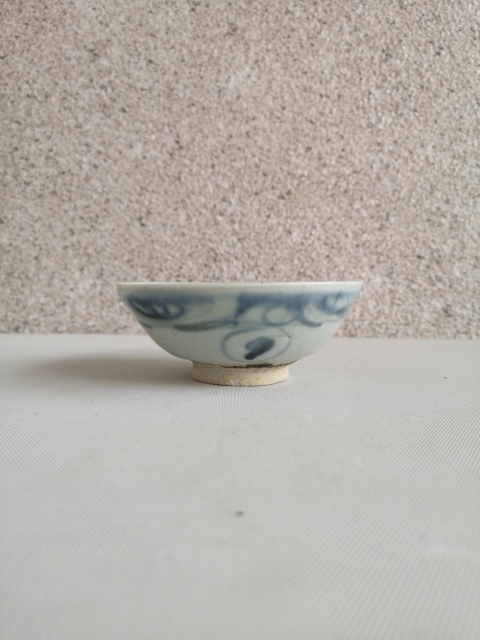 古玩陶瓷青花云氣紋茶碗拍賣，當前價格398元