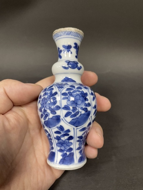 古玩陶瓷清康熙·青花花卉紋葫蘆瓶拍賣,當前價格1800元