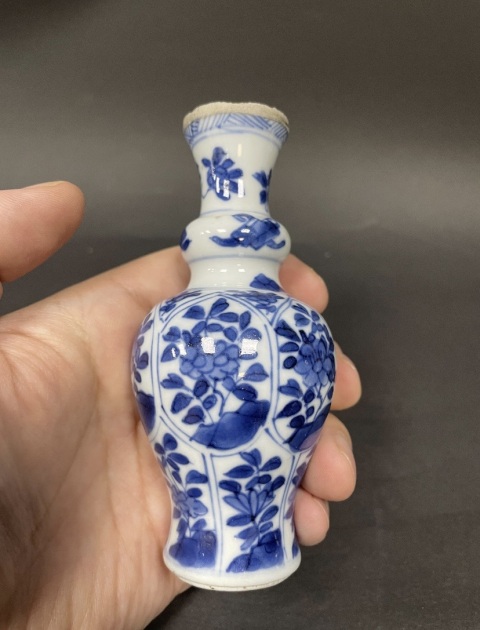 古玩陶瓷清康熙·青花花卉紋葫蘆瓶拍賣,當前價格1800元