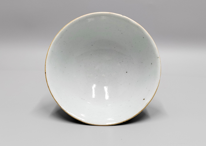 古玩陶瓷清中嘉慶本朝款豆青釉茶盞拍賣，當前價格666元