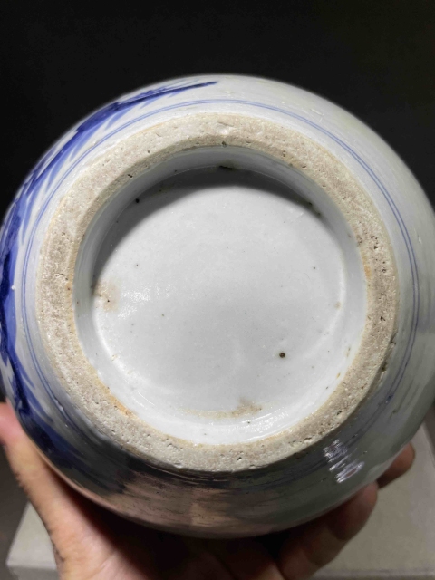 古玩陶瓷清乾隆青花亭臺樓閣山水詩文卷缸拍賣,當前價格1288元