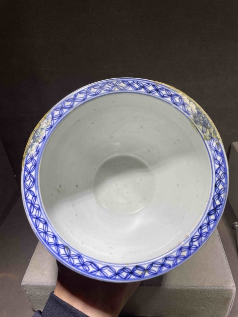 古玩陶瓷清乾隆青花亭臺樓閣山水詩文卷缸拍賣,當前價格1288元
