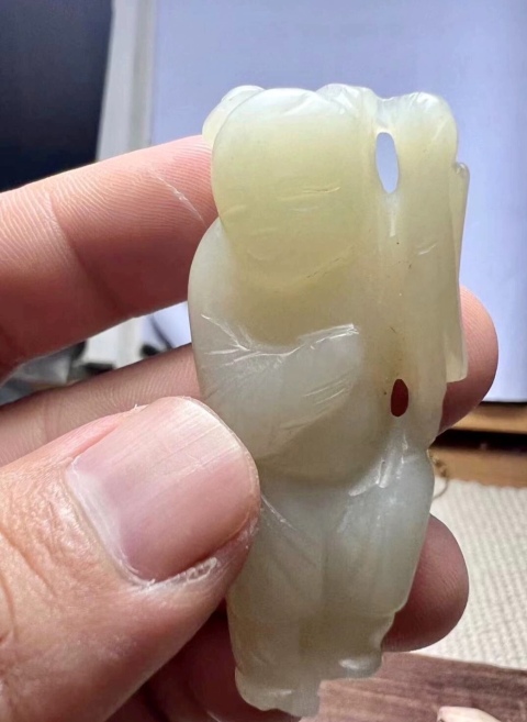 古玩玉器白玉童子拍賣，當前價格10000元