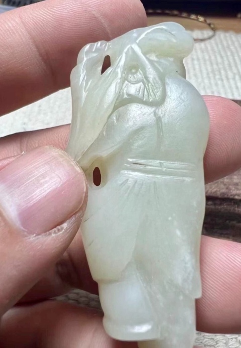 古玩玉器白玉童子拍賣，當前價格10000元