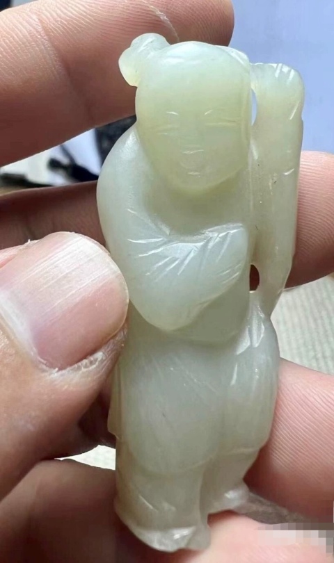 古玩玉器白玉童子拍賣，當前價格10000元