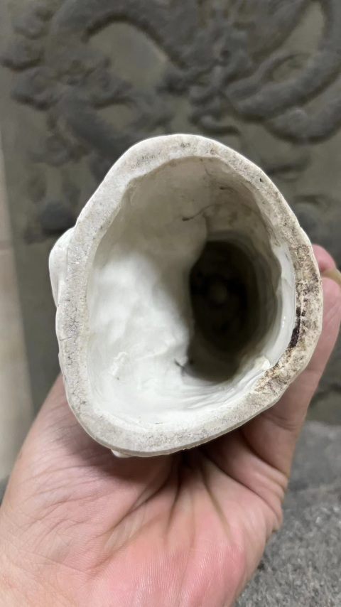 古玩陶瓷民國德化窯觀音塑像拍賣,當前價格1388元