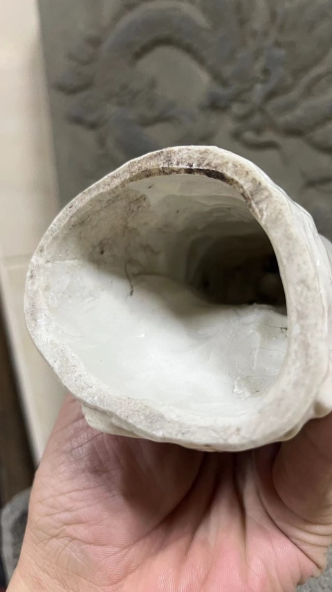 古玩陶瓷民國德化窯觀音塑像拍賣,當前價格1388元