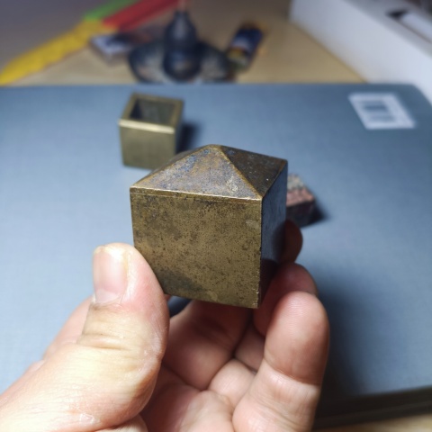 古玩銅器晚清民國寶頂押寶盒賭具拍賣，當前價格1880元