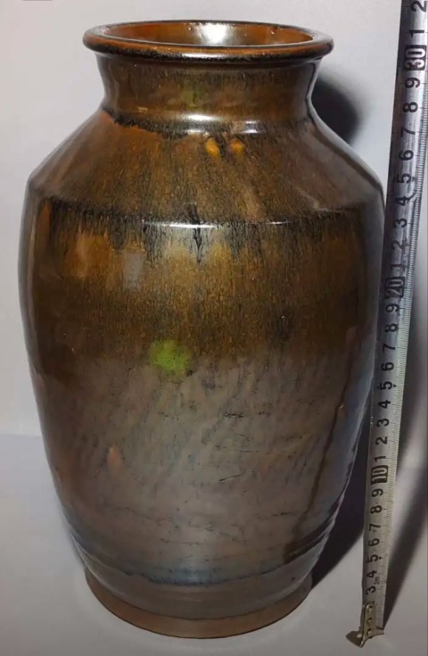 古玩陶瓷褐釉大罐拍賣，當前價格888元
